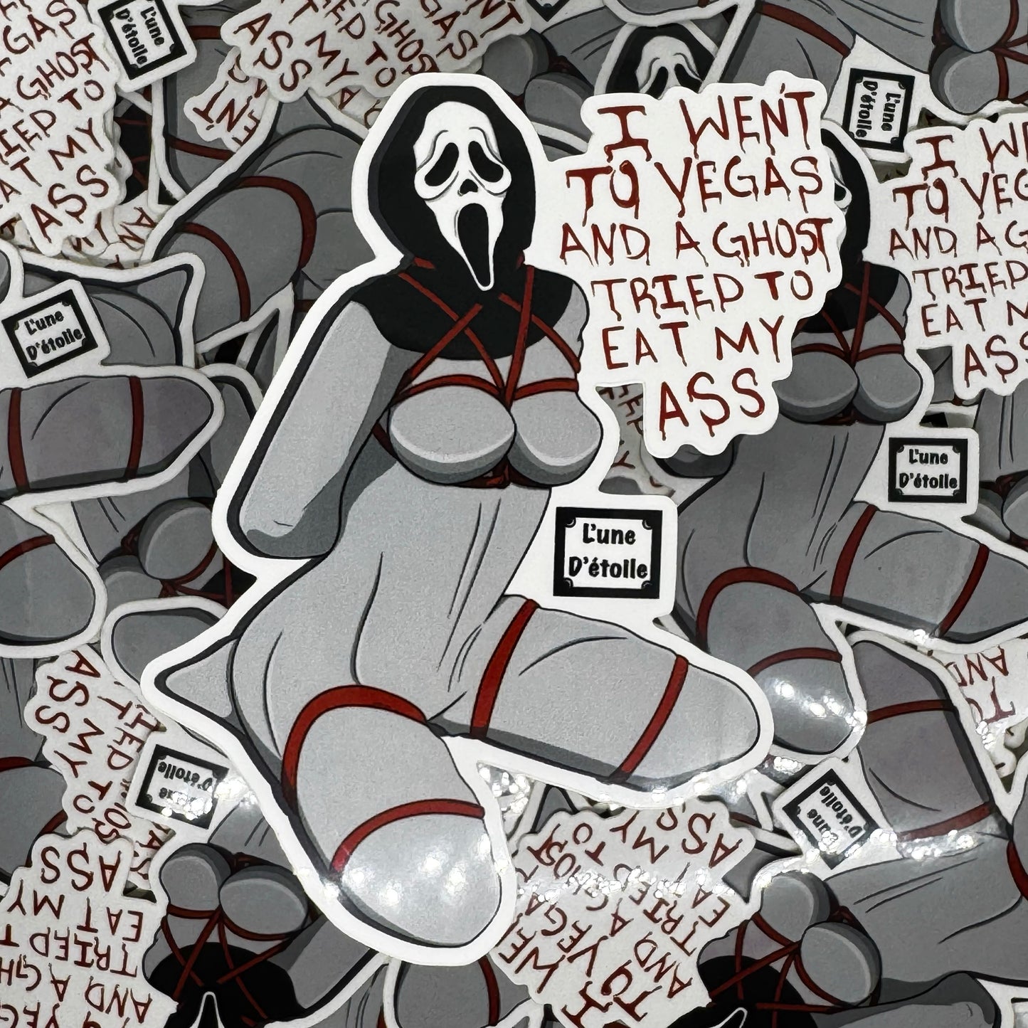 Vegas Bondage GhostFace Sticker